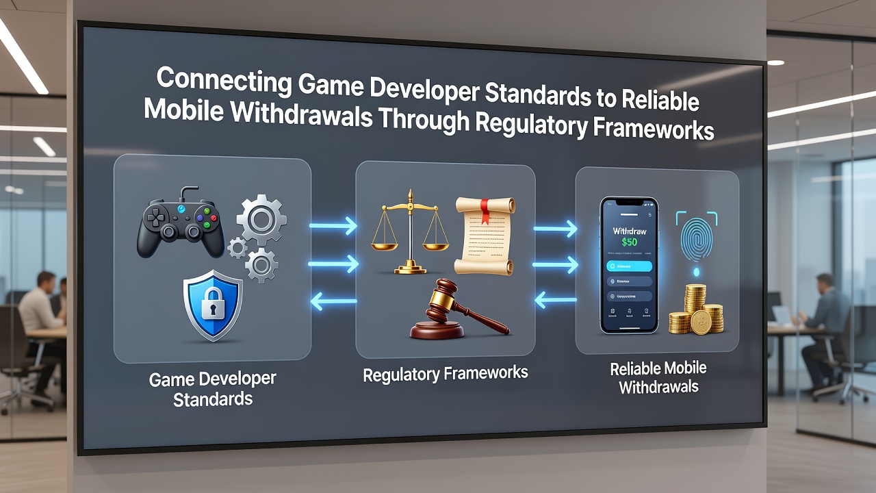 Darstellung von regulatorischen Netzwerken und mobilen Auszahlungsprozessen in Gaming-Apps