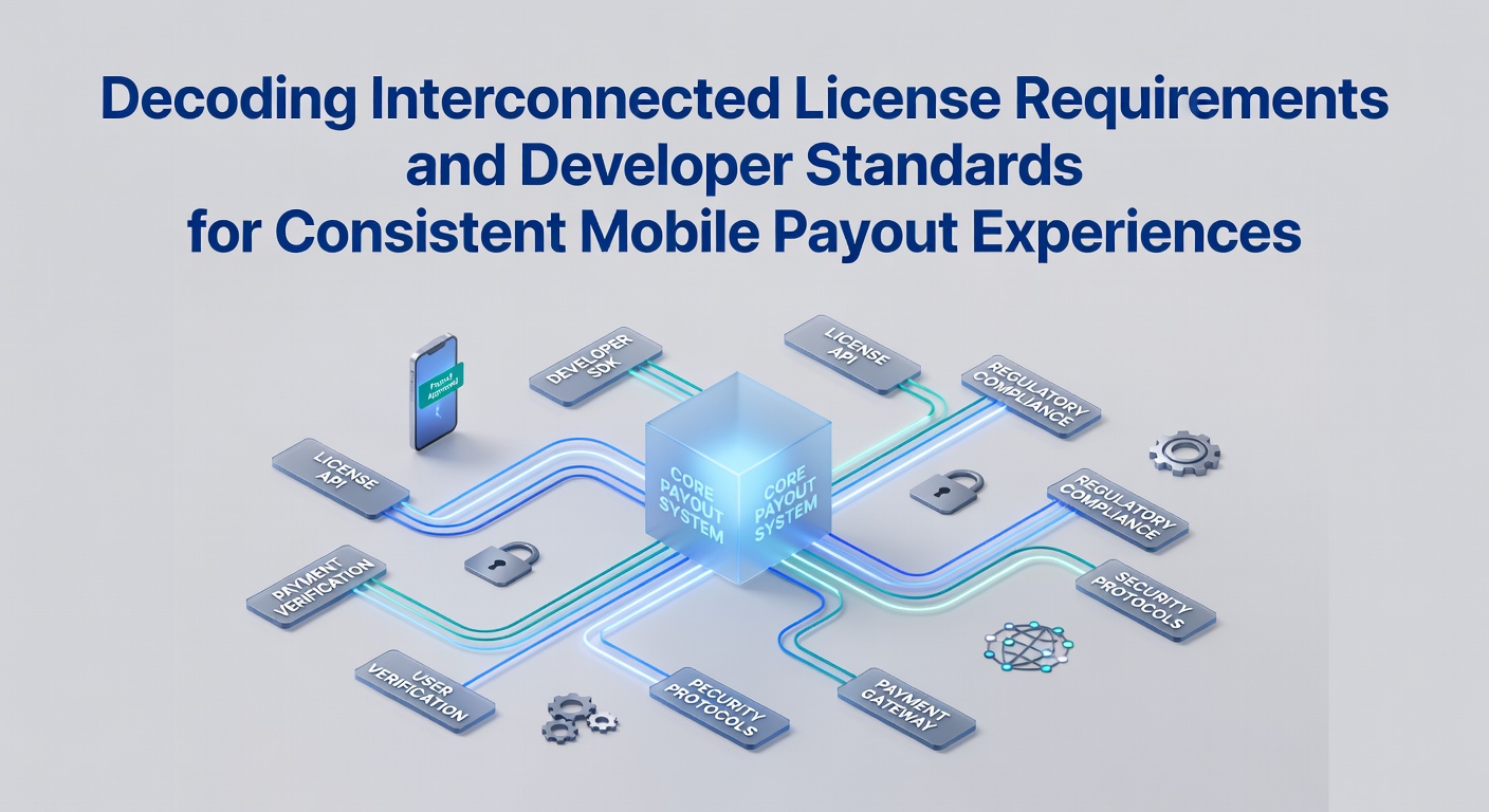 Illustration vernetzter Lizenzpfade und Entwicklerstandards in mobilen Casino-Plattformen